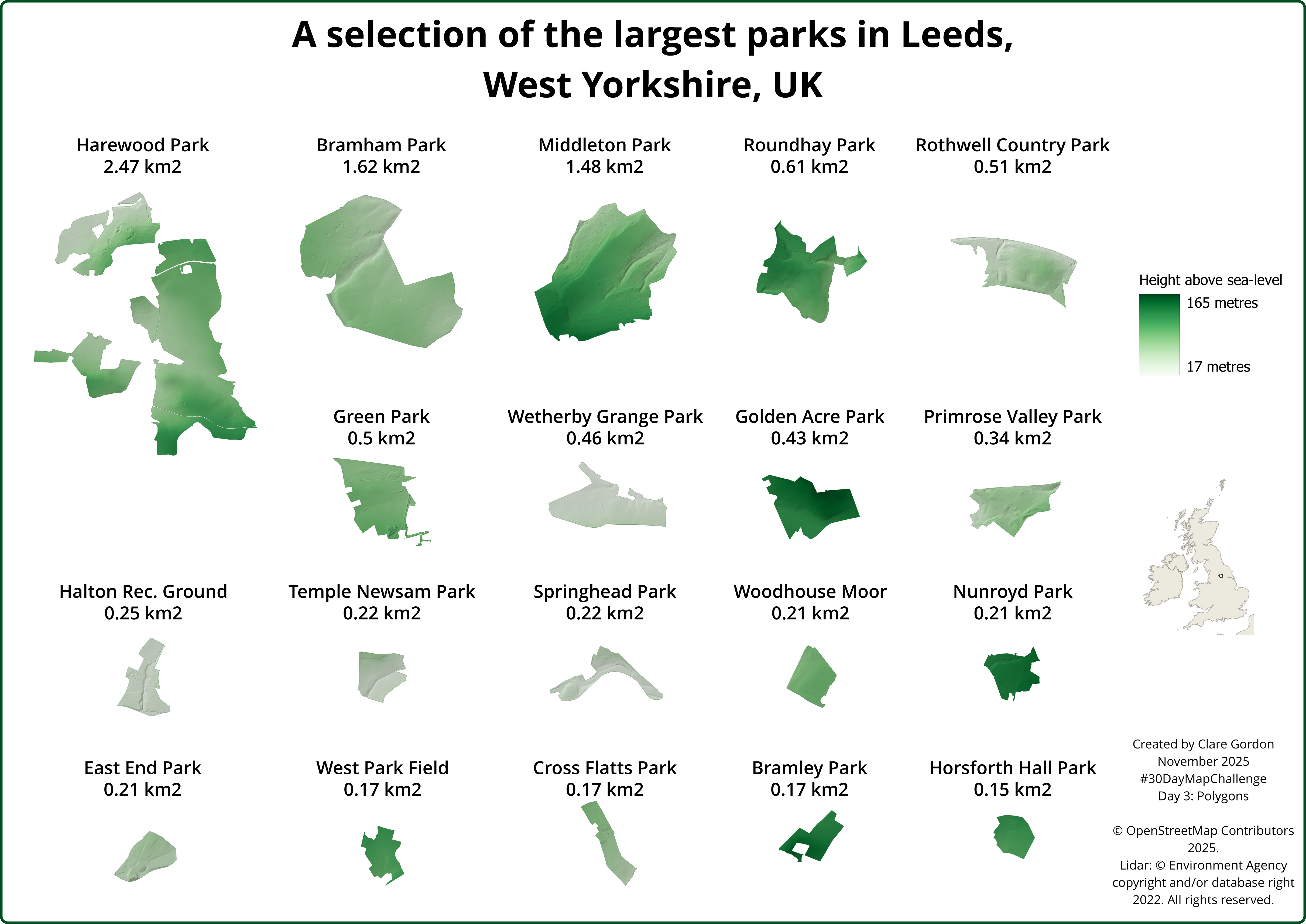 Largest parks in Leeds. Largest parks in Leeds.