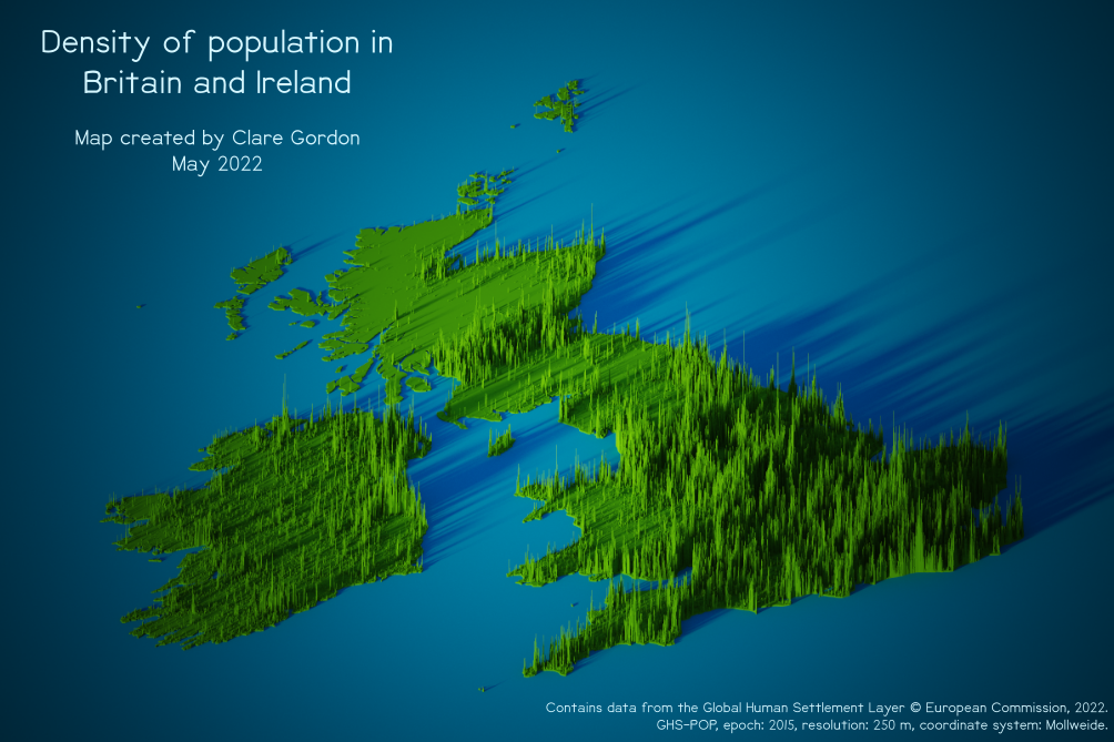 Population density of Britain and Ireland. Population density of Britain and Ireland.